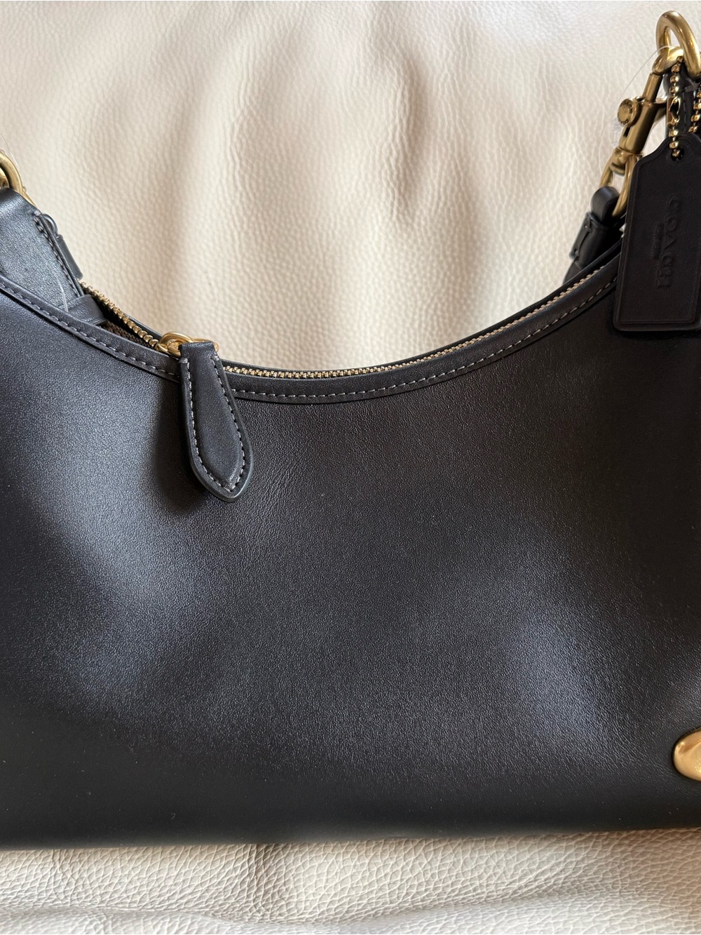 Coach Black Juliet Leather Shoulder Hobo Bag- NWT